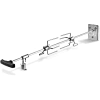 BURNHARD Pincho asador con Motor- asador Giratorio eléctrico de Acero Inoxidable - máx. 62 cm